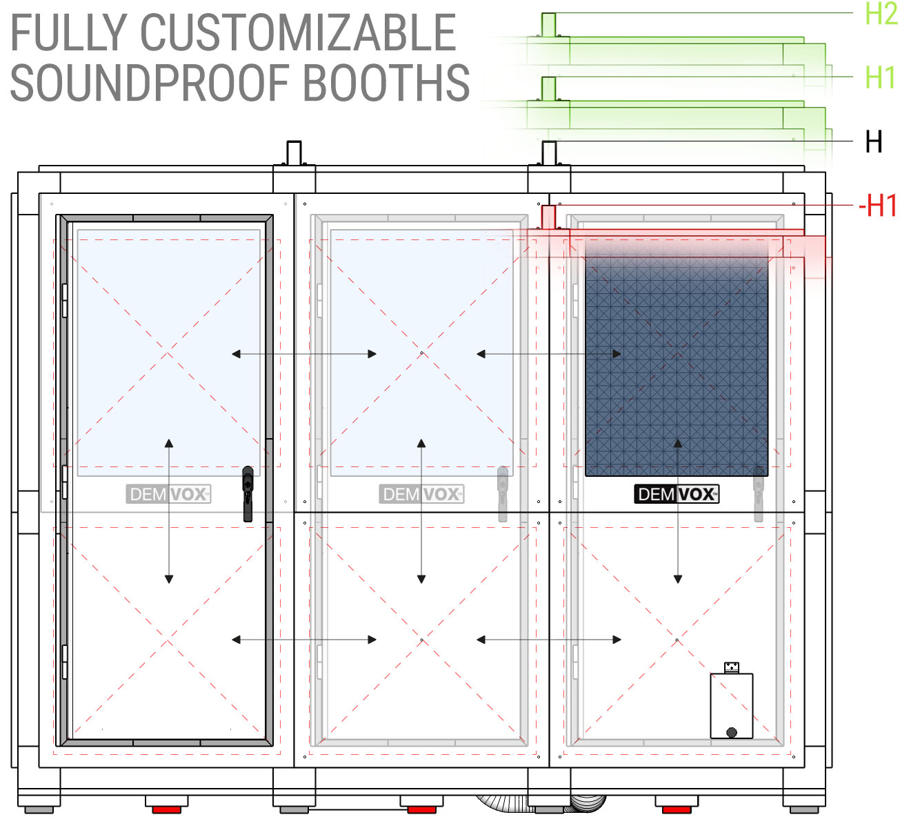 fully customizable soundproof booths