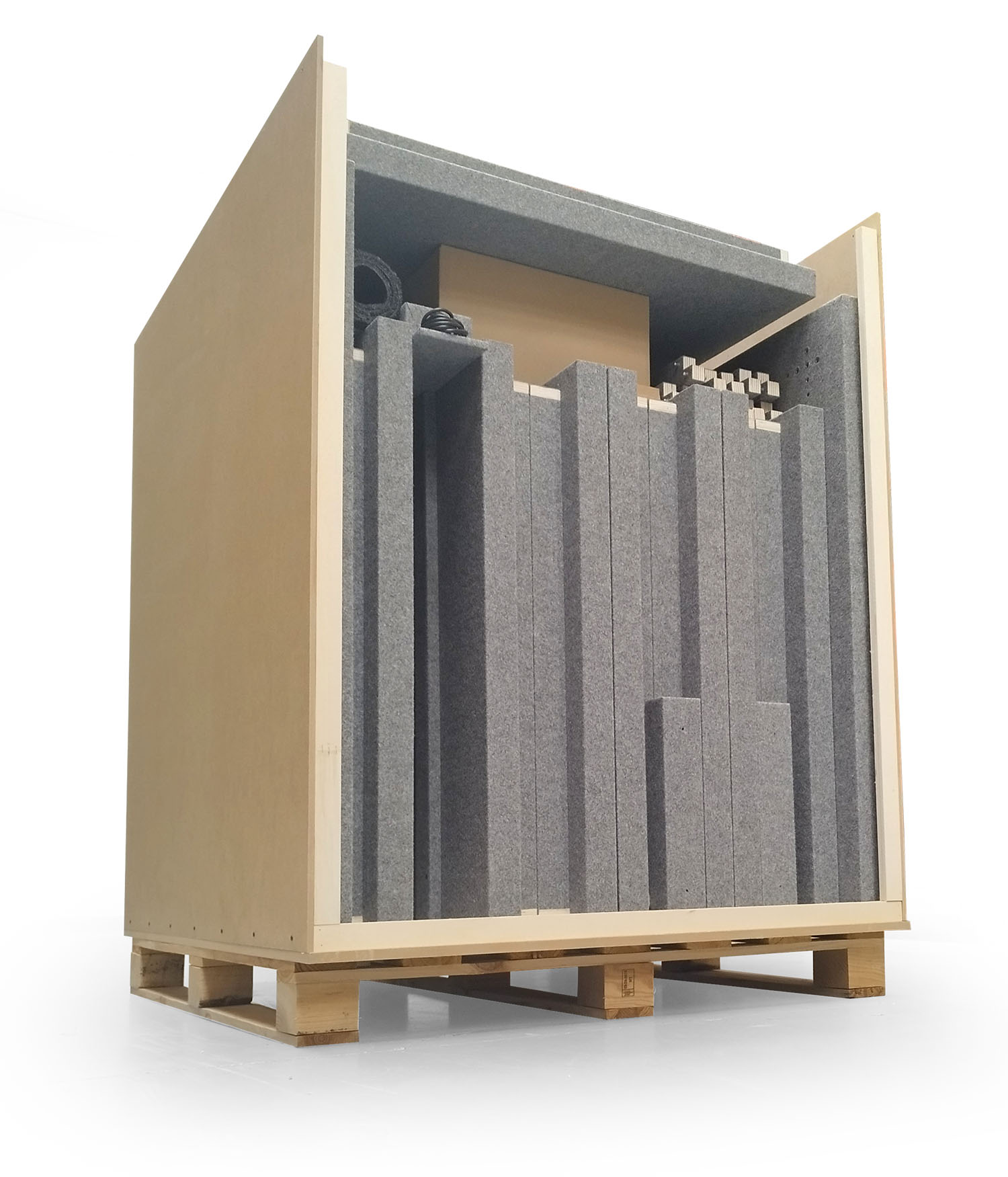 Soundproof booth packaging